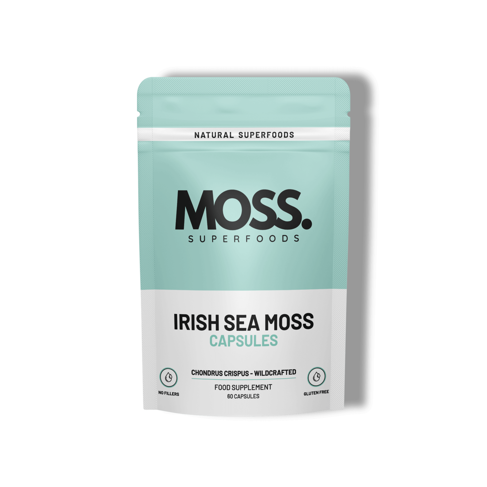 Irish Sea Moss Capsules by Moss Superfoods, Organic, Wildcrafted, Pure