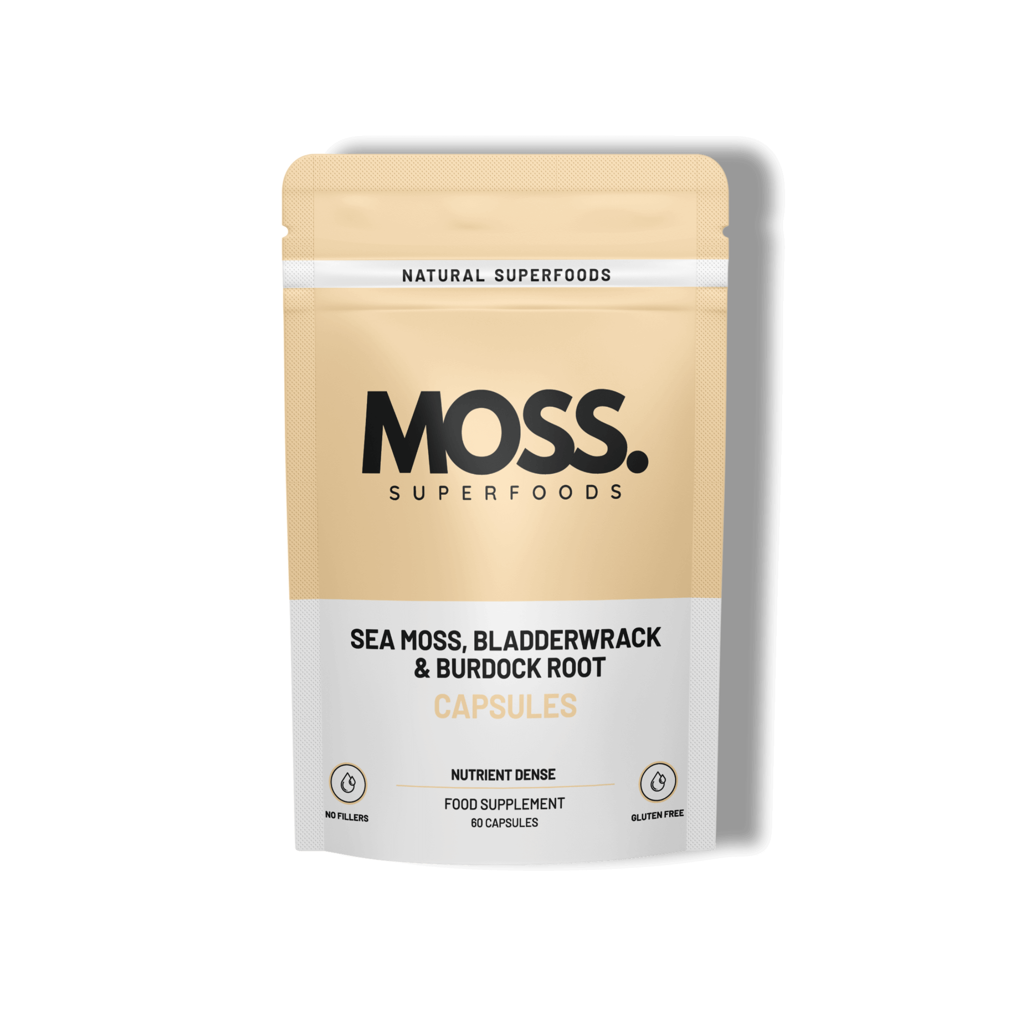 Sea Moss, Bladderwrack & Burdock Root Capsules By Moss Superfoods UK